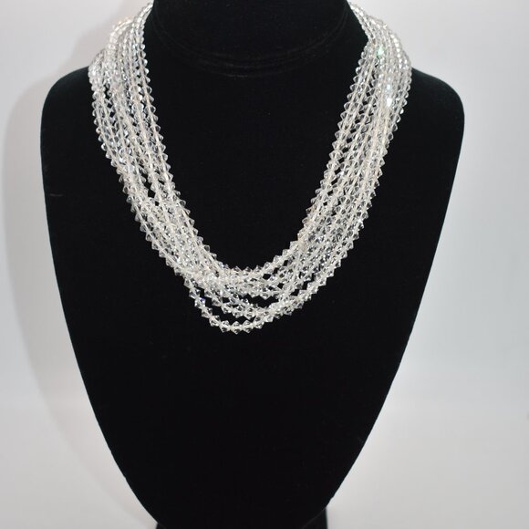 Ciner 8-Strand Crystal Aurora Bead Torsade Necklace - Picture 5 of 5